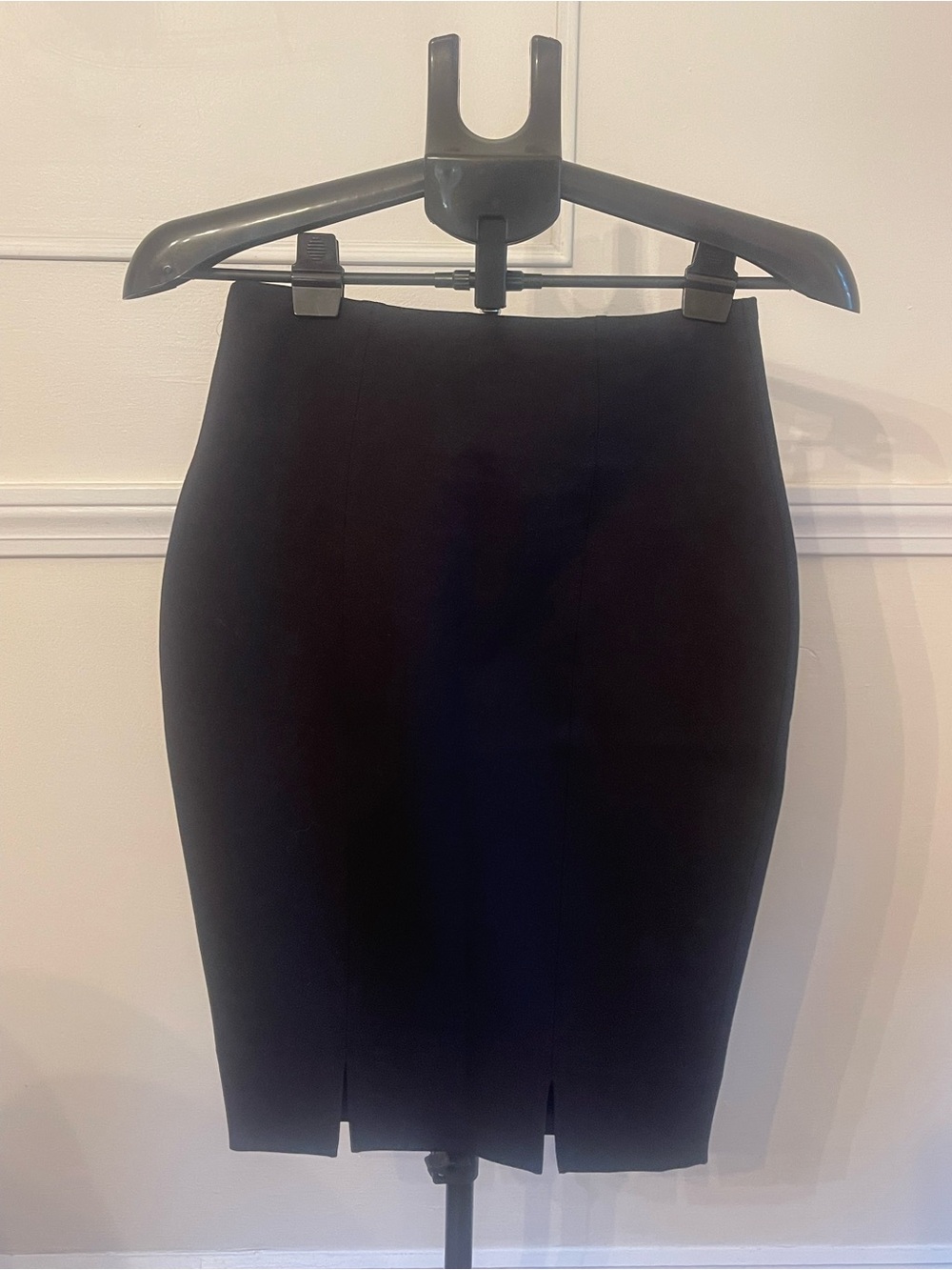 SPANX Black Pencil Skirt with Back Slits